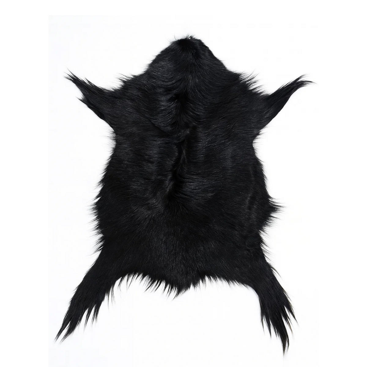 FELL Ziegenfell Eher Dunkel Naturfarben Teppich ca. 90 cm 1.Wahl - Dunkelbraun/Schwarz, Fell (50/90cm) - Provellus