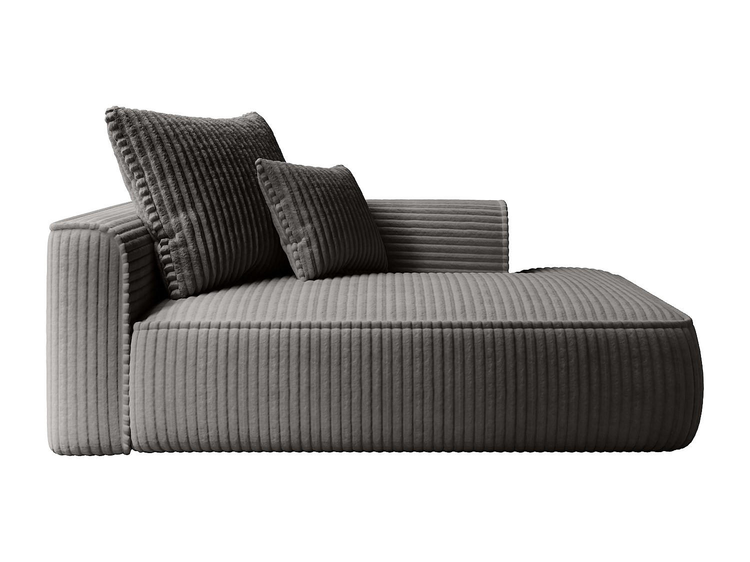 RECAMIERE ohne Schlaffunktion - 1 Person - samt - anthrazitgrau Pineta - Anthrazit, Textil (180/67/115cm) - Vente-Unique