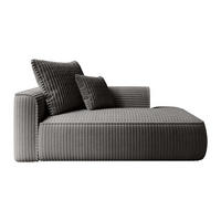 RECAMIERE ohne Schlaffunktion - 1 Person - samt - anthrazitgrau Pineta - Anthrazit, Textil (180/67/115cm) - Vente-Unique