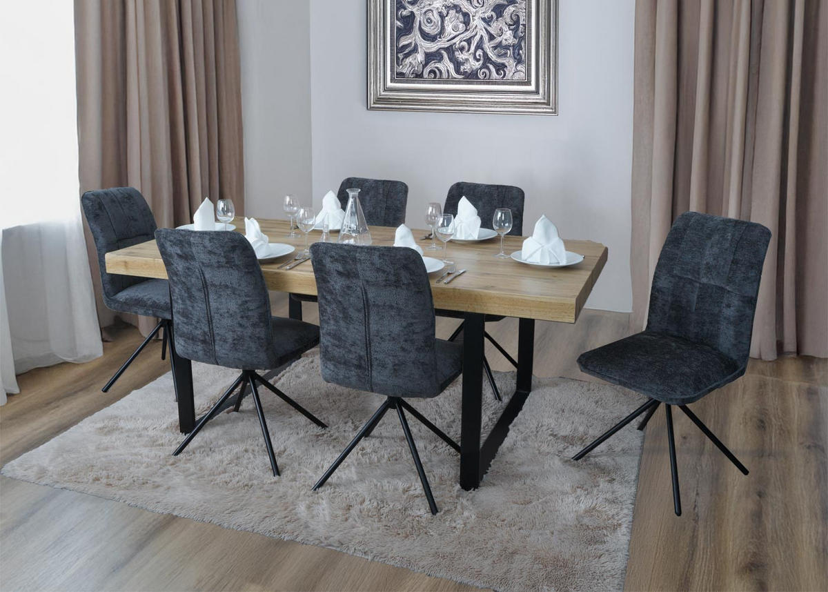 ESSZIMMERSTUHL Grau - Grau, Textil (47/95/50cm) - MCW