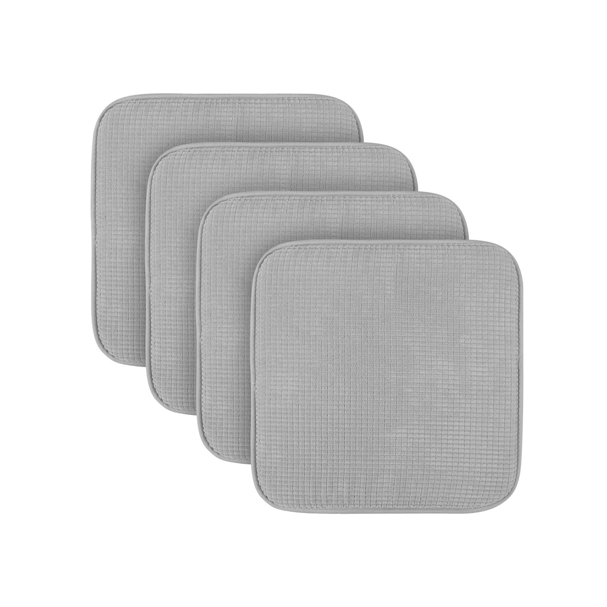 SITZKISSEN 38x38 cm Hellgrau 4er-Pack - Hellgrau, Kunststoff (38/38cm)