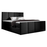 BOXBETT Lars - Schwarz Hochglanz, Holz (120/200cm) - MIRJAN24