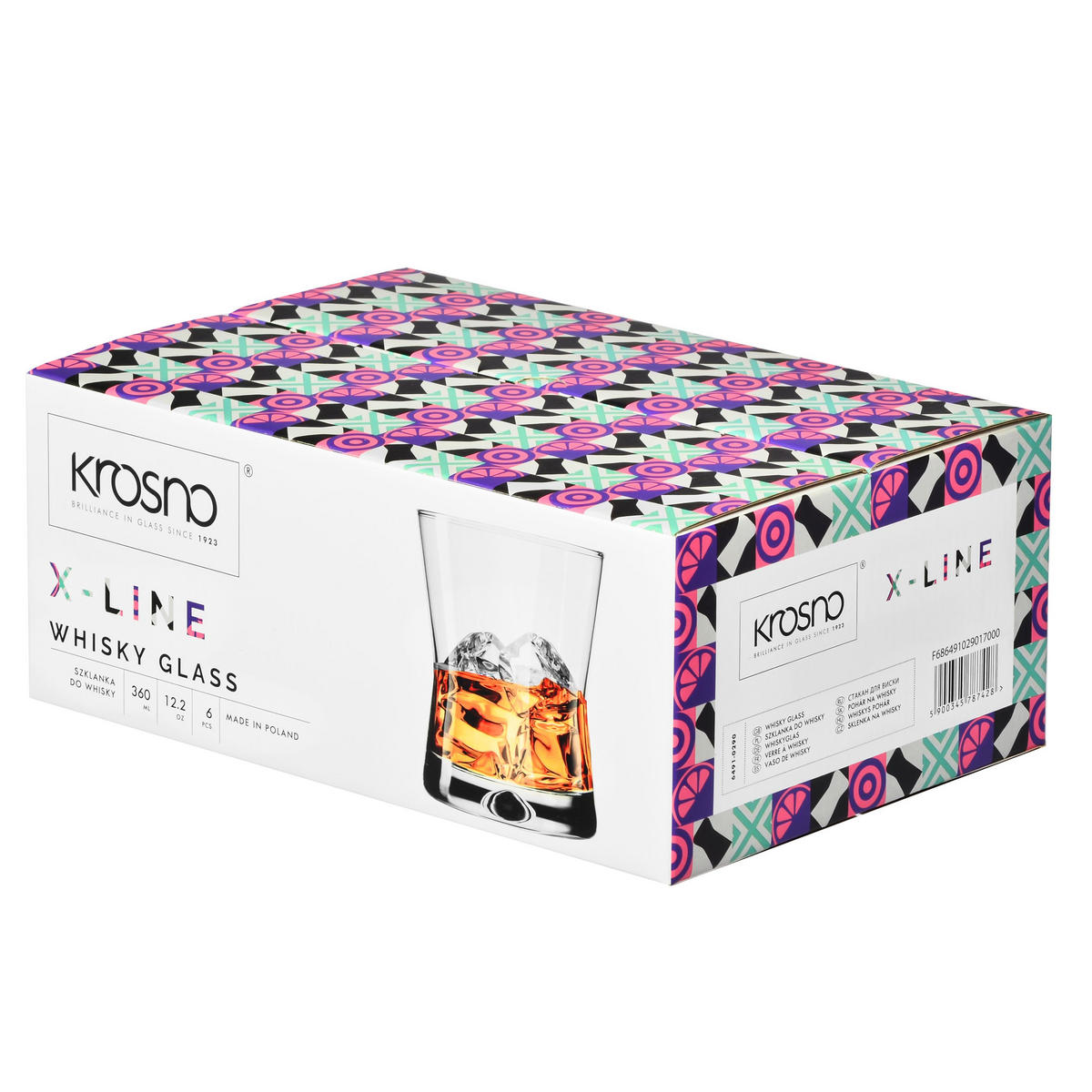 WHISKYGLÄSER, 6er-Set, 360 ml - Transparent, Glas (0.36L) - Krosno Glass