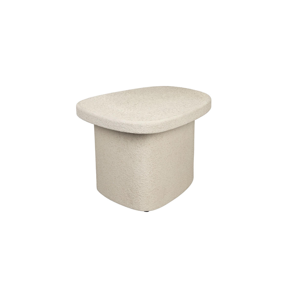 BEISTELLTISCH Veda Niedrig Recycelt Beige - Beige, Stein (56/41/35cm) - Dutchbone