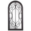 WANDSPIEGEL schwarz Fensteroptik 50/98 cm Campel - Schwarz, Metall (49/97/5cm) - Beliani