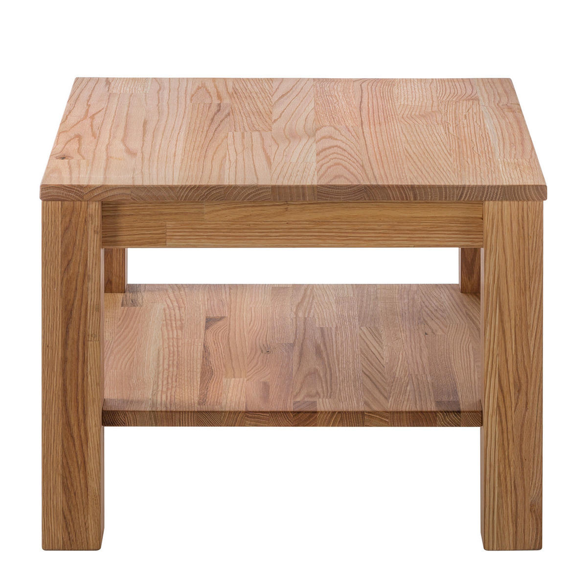 COUCHTISCH - Eiche massiv - Eichefarben, Holz (60/60/45cm) - home24