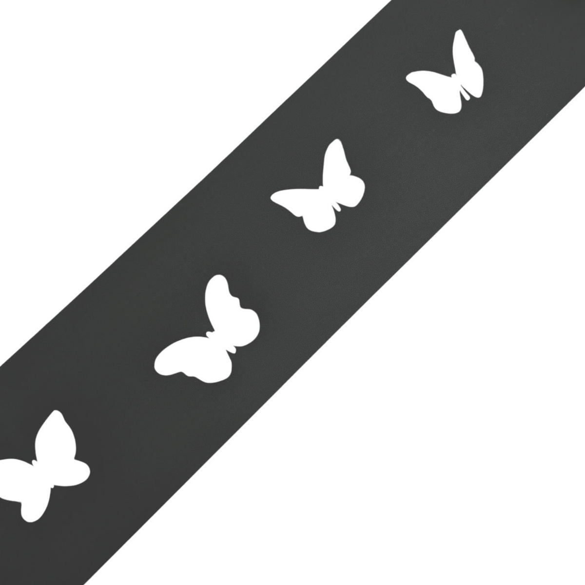 SICHTSCHUTZSTREIFEN zaun|zu PREMIUM dekor Schmetterlinge Sichtschutz Anthrazit 2,55m - Anthrazit, Kunststoff (255/19cm) - ZAUN|ZU