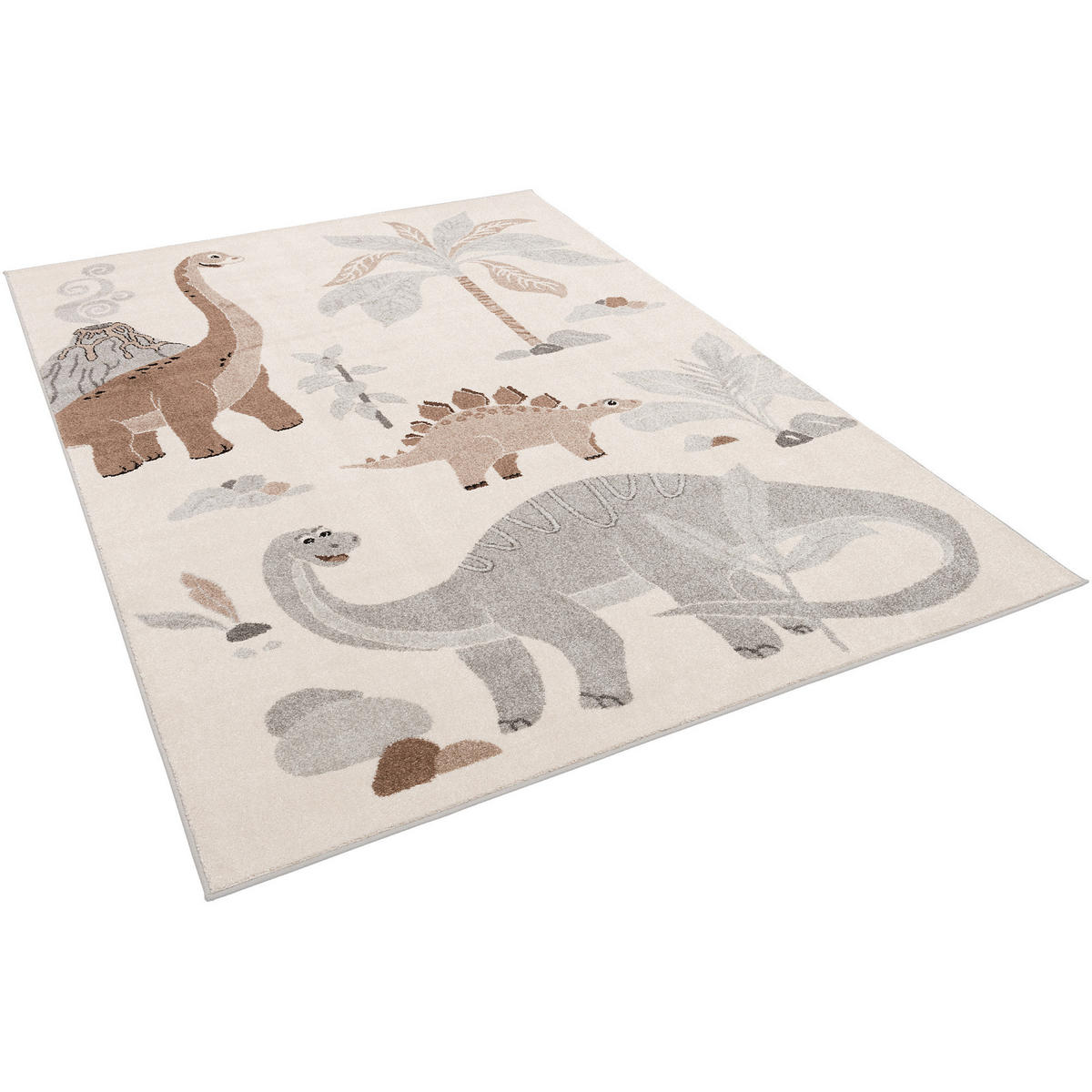 KINDER TEPPICH SOFTSTAR KIDS DINOWELT - Grau, Textil (160/230cm) - Pergamon