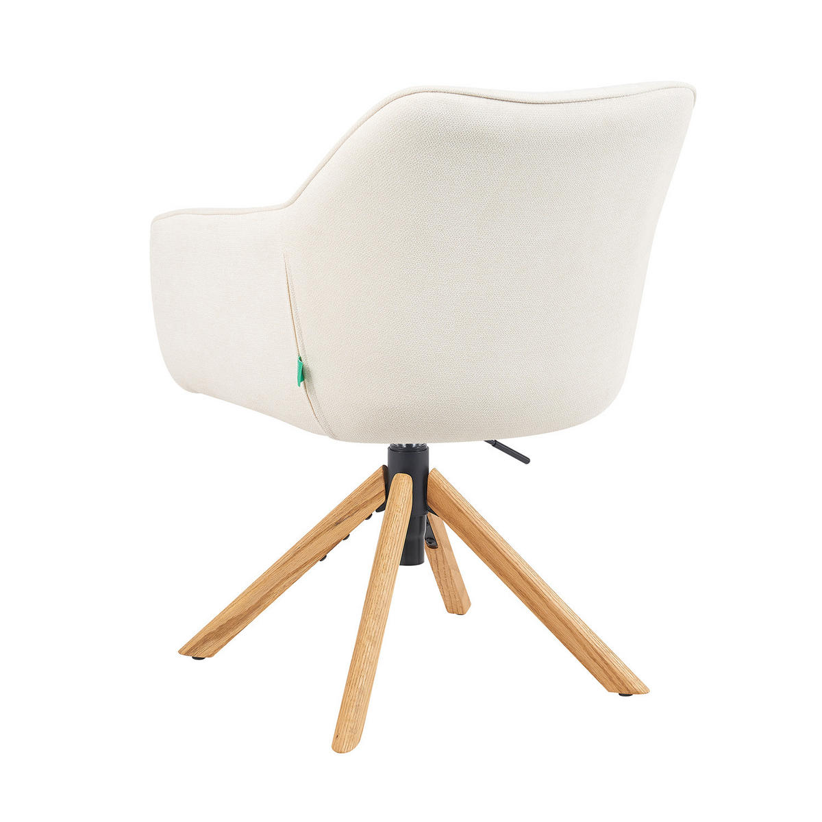 BÜROSTUHL Mika-Olea - Honigeiche/Creme, Eichenholz/Holz (60/83/61cm) - DUBI Möbel