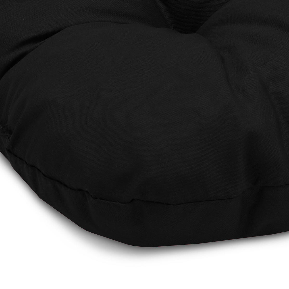 STUHLKISSEN Lisa 40/40/8 cm Schwarz 4tlg - Schwarz, Textil (40/40cm) - Beautissu 