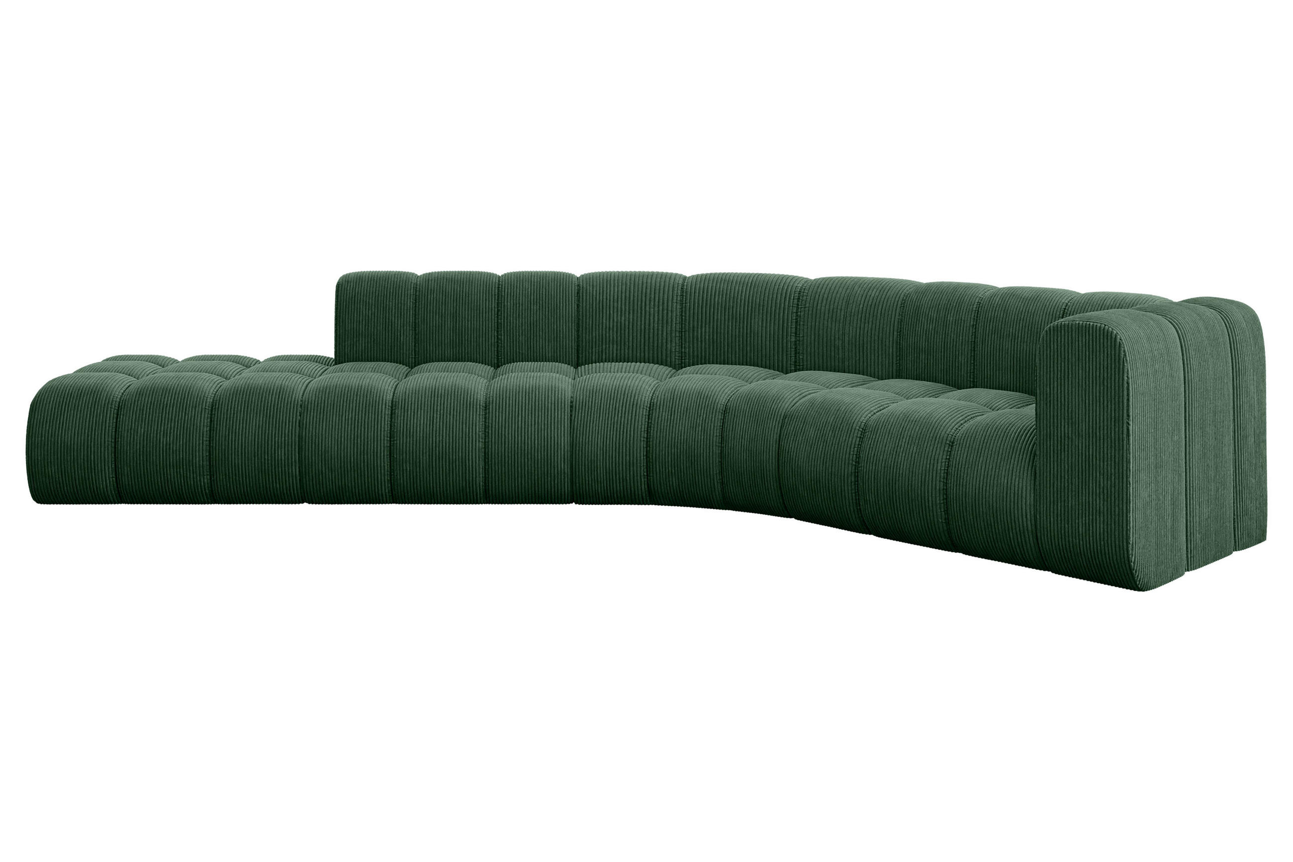 ECKSOFA modulares Sofa Tilmo-L1 - 399x194x70 cm Grün - Grün, Holzwerkstoff/Textil (399/194cm) - ALTDECOR