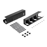 UNTERTISCH-KABELTRÄGER 2er Set Länge 430 mm, Stahl, Schwarz lackiert - Schwarz, Metall (45/13.5/14cm) - EMUCA