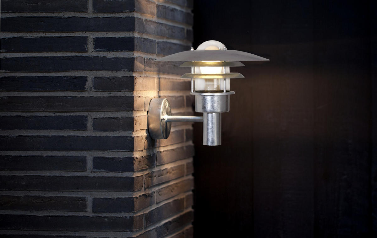 WANDLEUCHTE Lønstrup - Silber - 32/28.5 cm - Silberfarben, Metall (32/28.5/28.5cm) - Nordlux