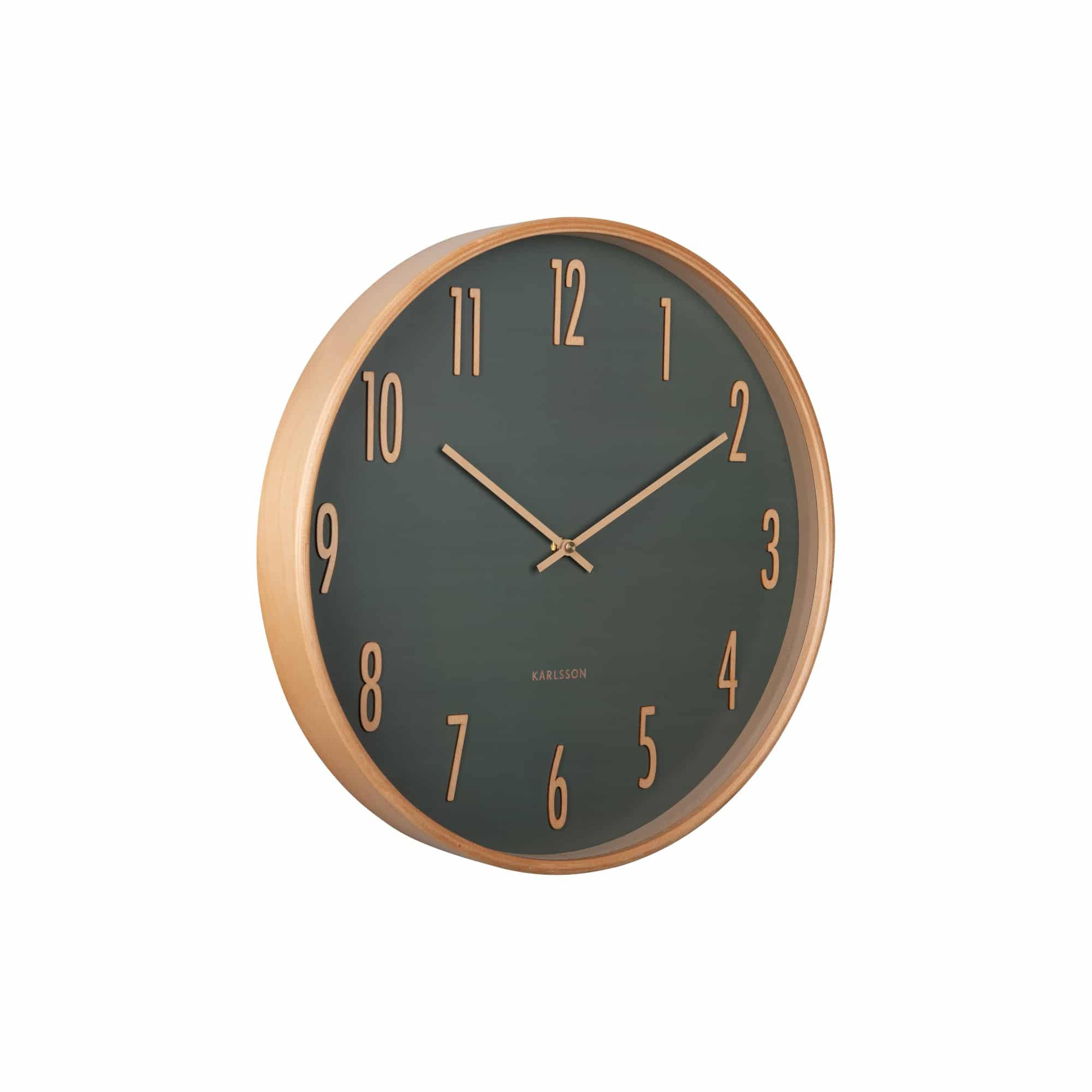 WANDUHR Gracil Grün 40/5/40 cm - Grün, Holzwerkstoff (5/40/40cm) - Karlsson