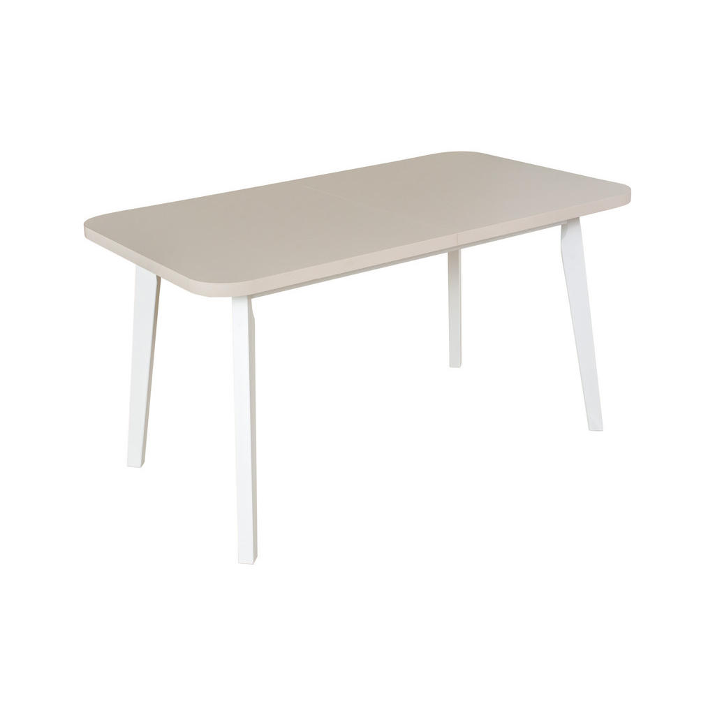 Thumbnail - Leaf Design Esstisch, Cappuccino, Weiß, Holz, Echtholz,Buche, Holz Optik, Rechteckig, 140x75x80 cm, Hergestellt in Europ...