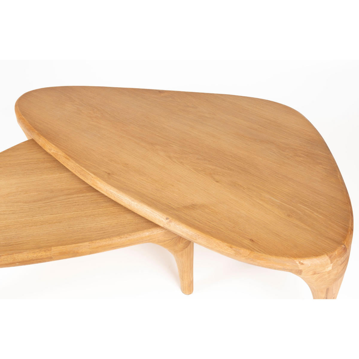 COUCHTISCH Isla Organisch 2er-Set Natur - Beige, Holzwerkstoff (110/60/36cm) - Zuiver