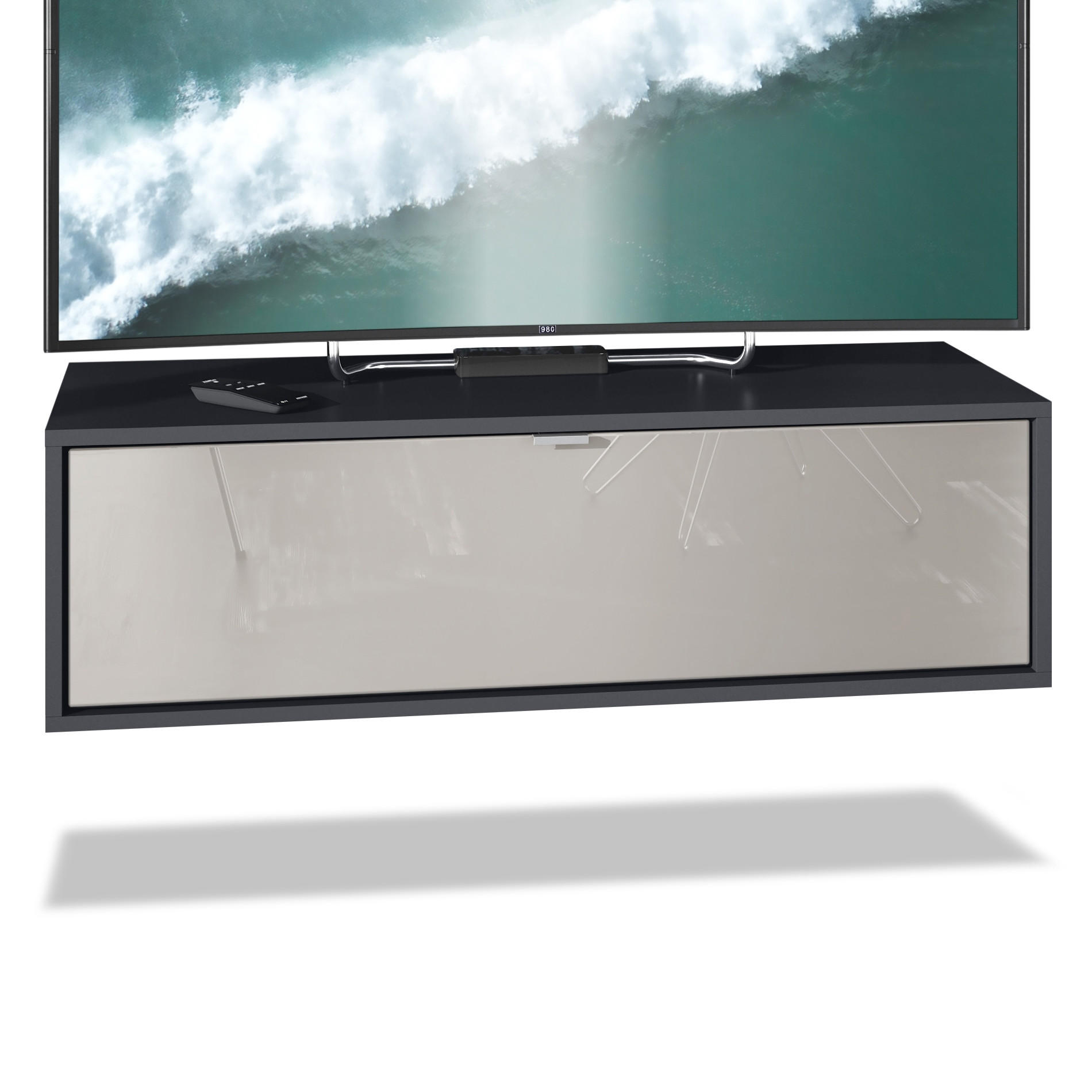 Vladon Lowboard Sand 100x29x37 cm