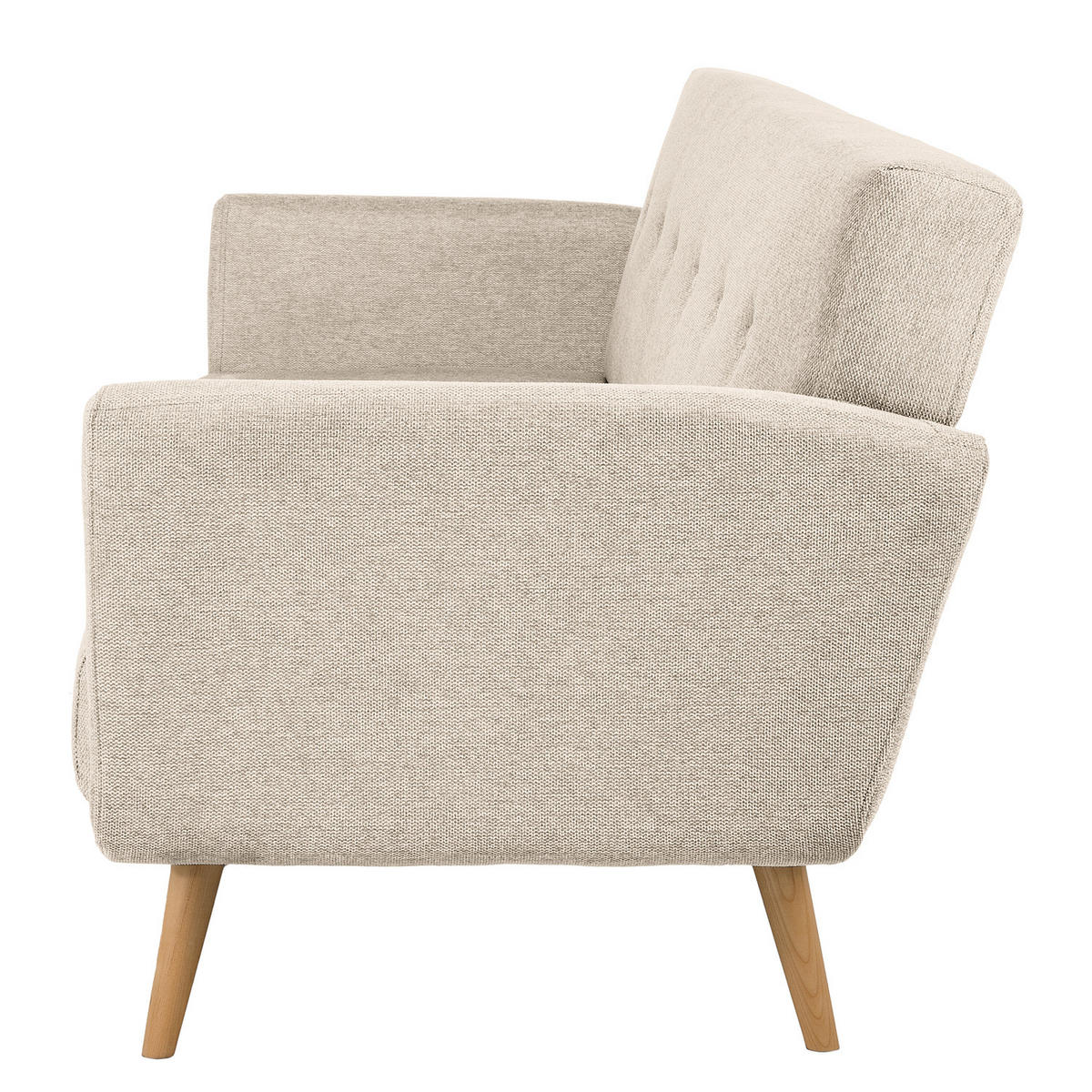 SCHLAFSOFA - Eichefarben/Beige, Holz/Buchenholz (212/79/85cm) - home24