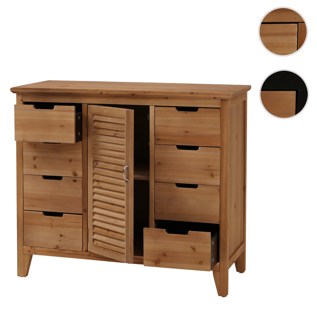 LÉKÁRNICKÁ KOMODA Hnědá - hnědá, dřevo (91/80/40cm) - MCW