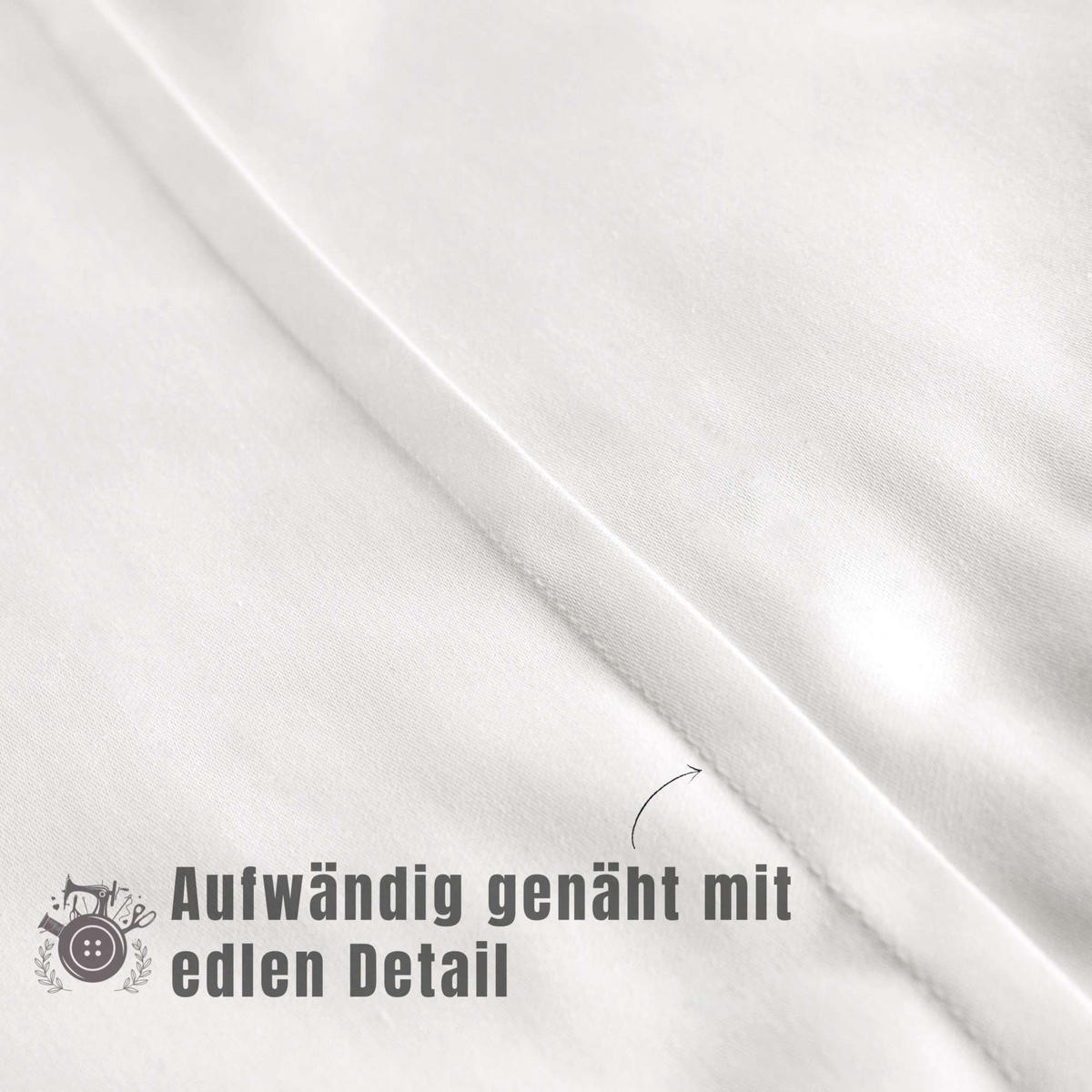 SATIN BETTWÄSCHE PLAIN - Weiß, Textil (155/220cm) - Schöner Wohnen