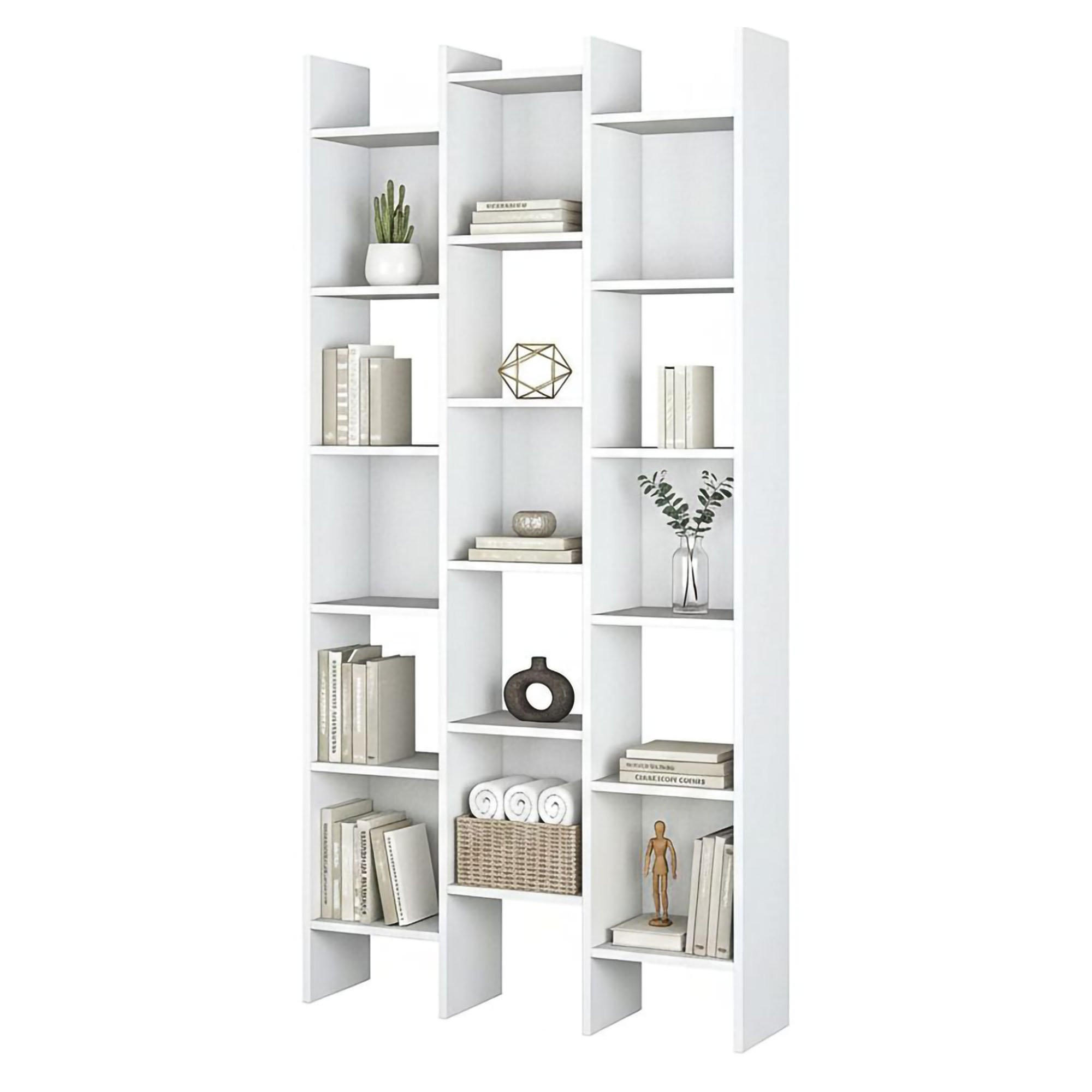 BÜCHERREGAL Weiß 29/96/192 cm - Weiß, Holzwerkstoff (96/192/29cm) - DMORA