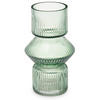 VASE Geriffeltes Glas 9,5/16,5 cm - Grün, Glas (9.5/16.5cm) - Giftdecor