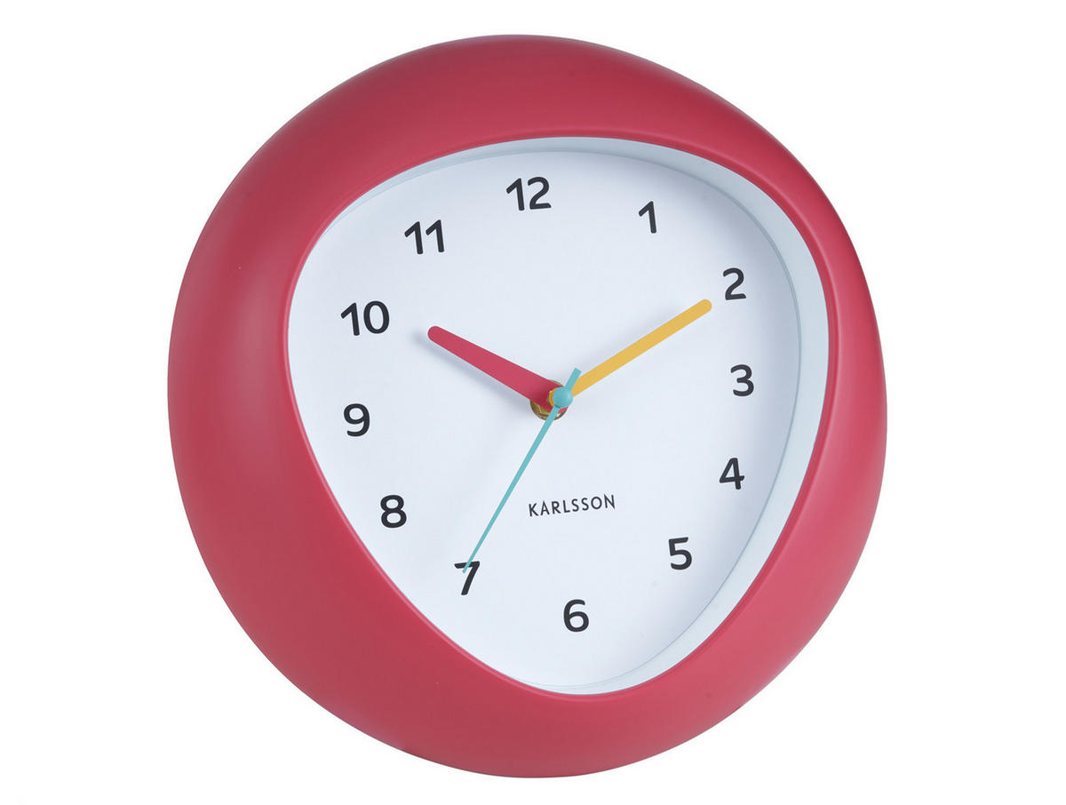 WANDUHR Funky Vibes Ø25,5 cm - Rot, Kunststoff (25/4.4/25cm) - Karlsson