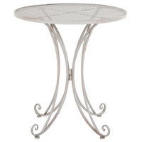 GARTENTISCH Metall Grau Cilento - Grau, Metall (71/71/75cm) - Beliani