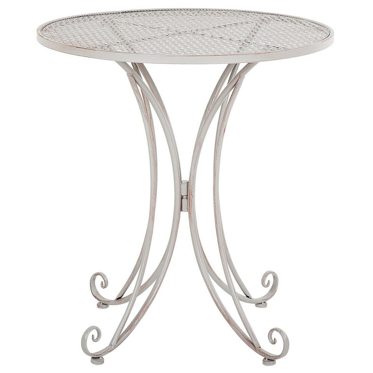GARTENTISCH Metall Grau Cilento - Grau, Metall (71/71/75cm) - Beliani