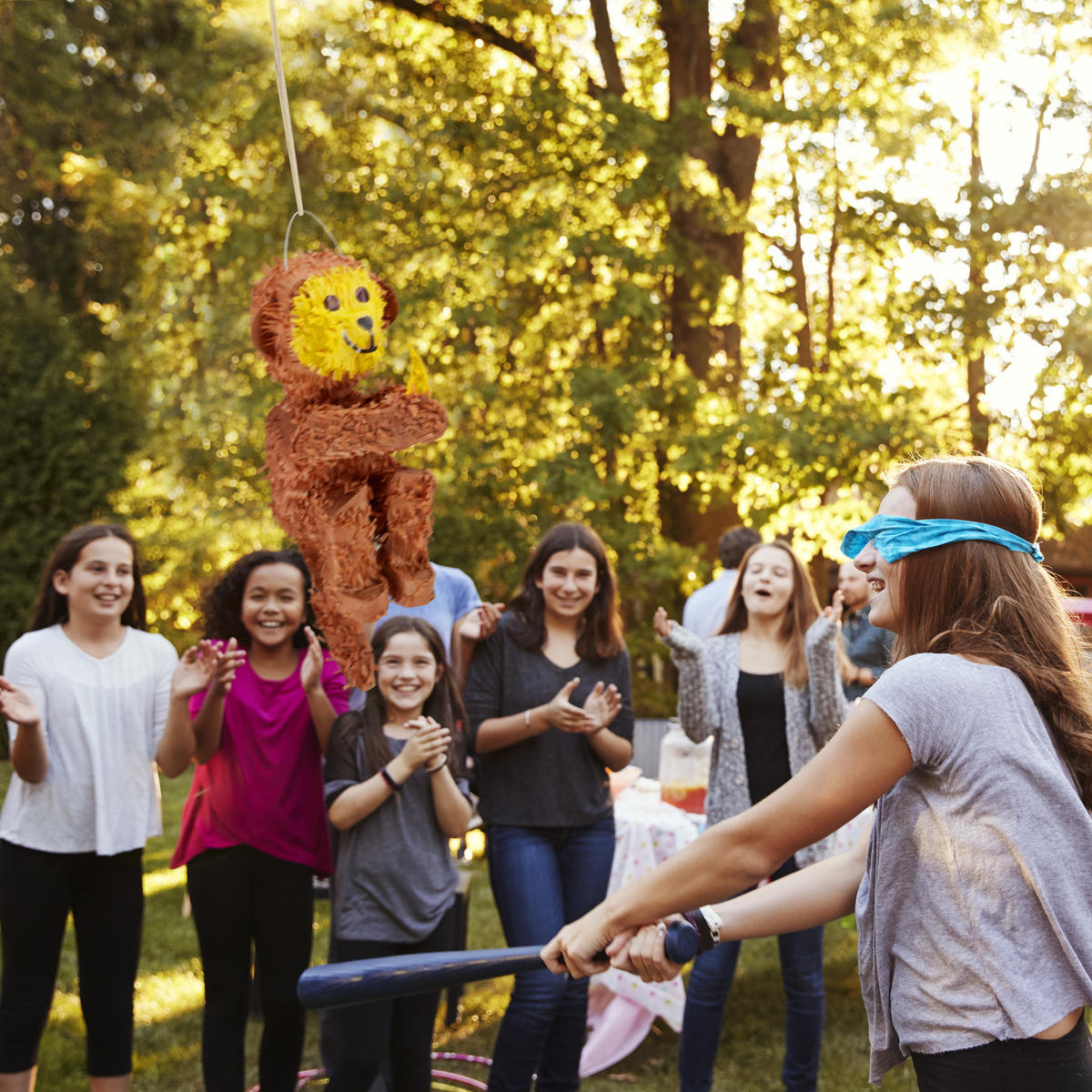 PINATA Affe - Braun, Papier/Wellpappe (20/59/29cm) - Relaxdays