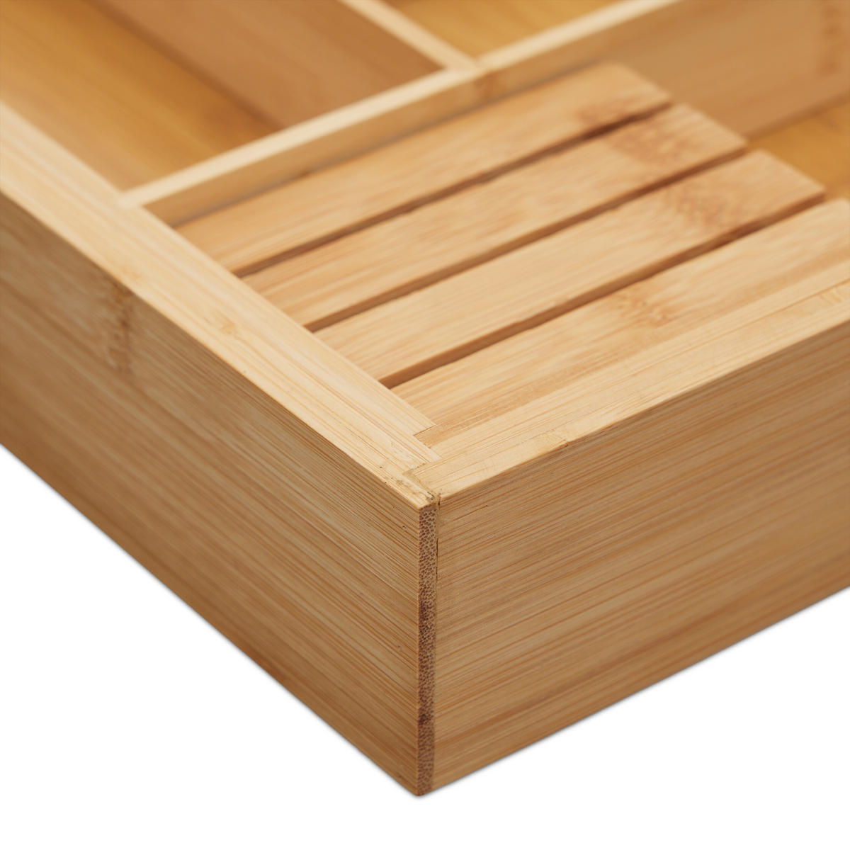 BESTECKKASTEN - Hellbraun, Holz/Holzwerkstoff (45/5.5/44.5cm) - Relaxdays