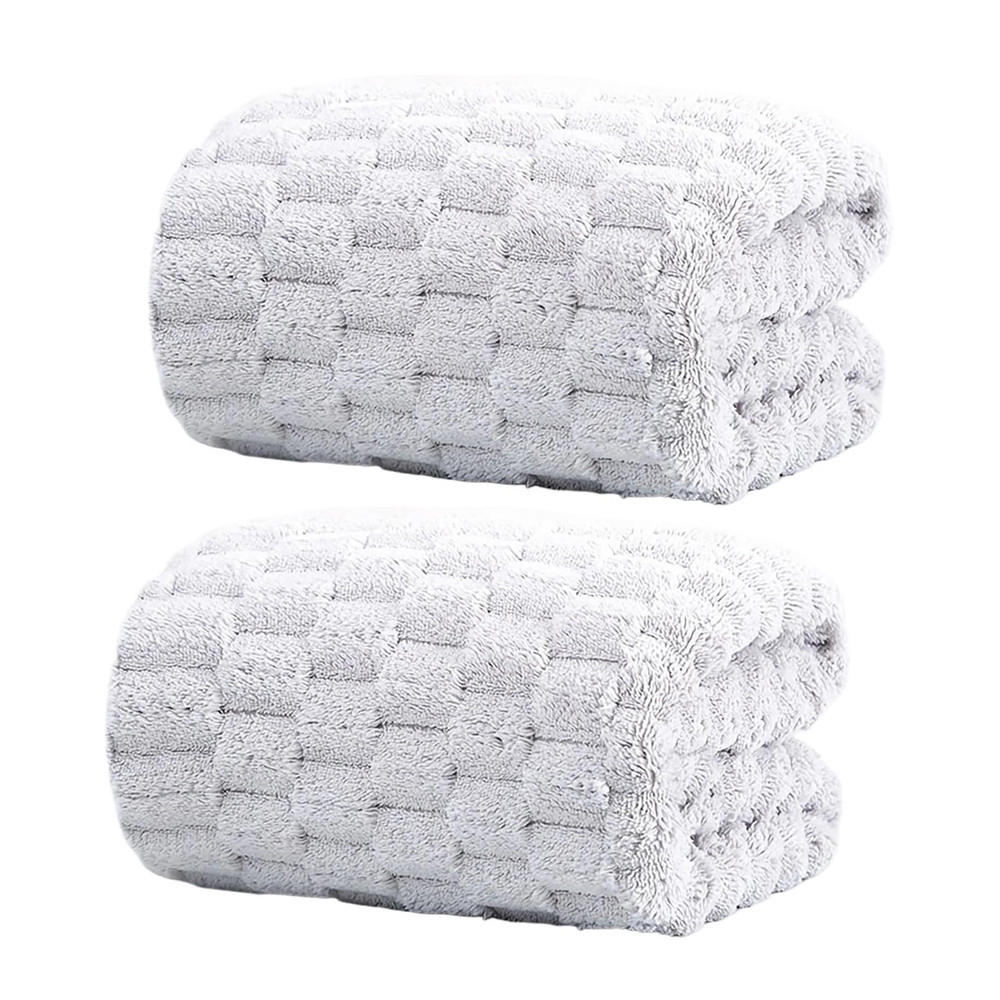 DUSCHTUCH 2 Stück 70x140cm Grau - Grau, Textil (70/140cm) - Kaket