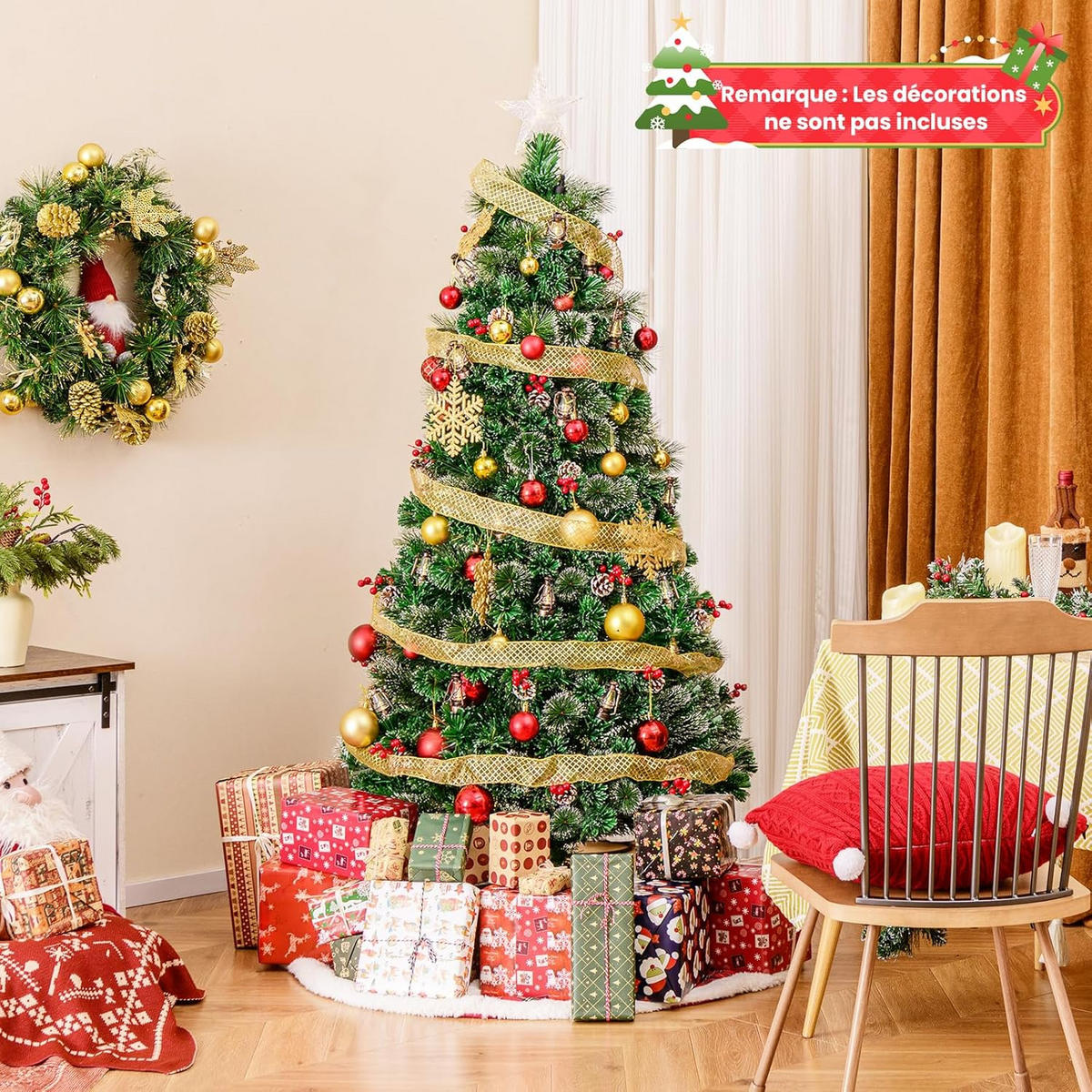 WEIHNACHTSBAUM Grün - Grün, Kunststoff (180cm) - COSTWAY