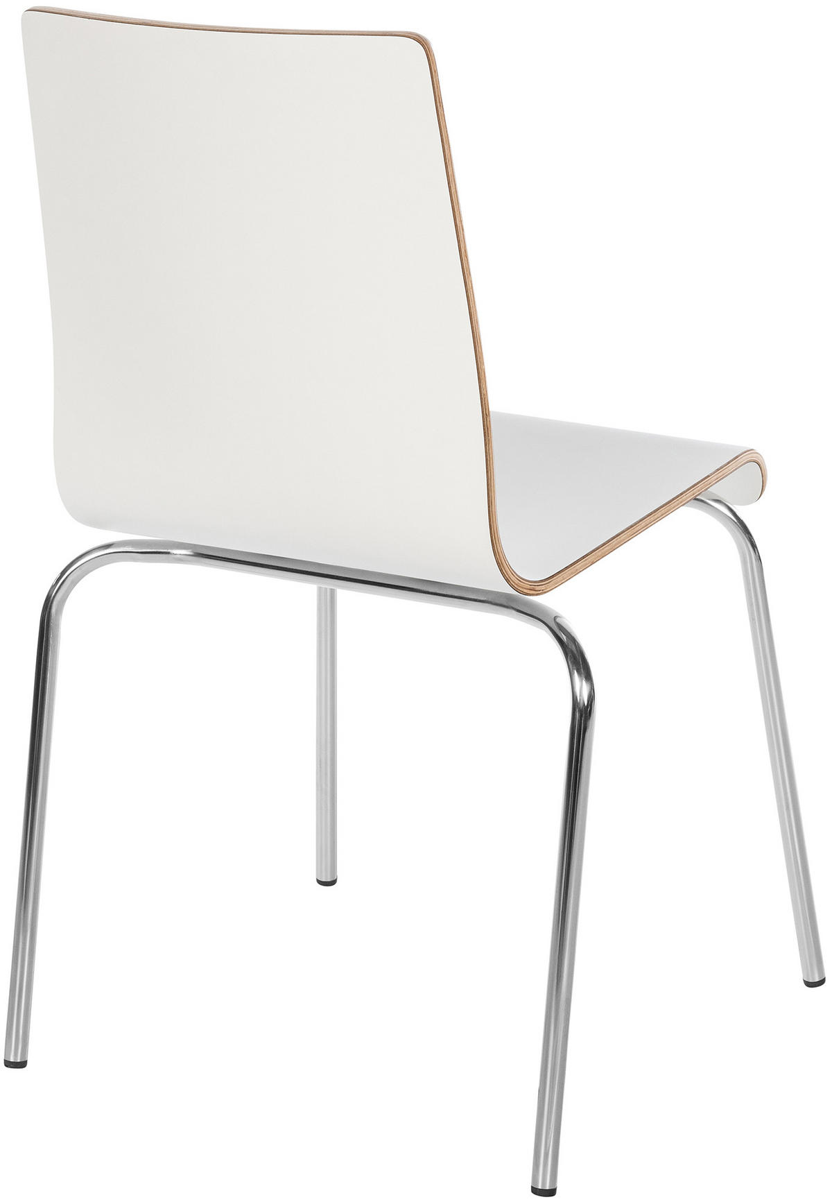 STUHL Holz Weiß - Weiß, Holz/Metall (49/85/49cm) - CLP