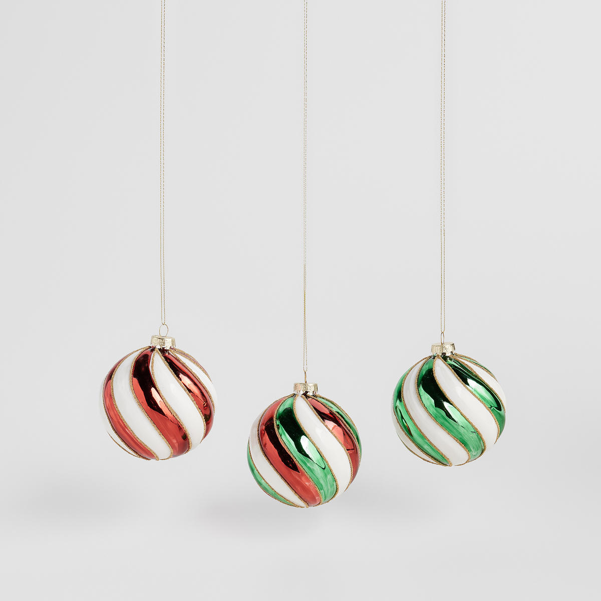 WEIHNACHTSKUGEL Glas CANDYBALL, Ø100 mm, Weiß, Christbaumkugeln, Weihnachtsdeko Xmas, Christmas Deko - Weiß, Glas (10/10/10cm) - home&you
