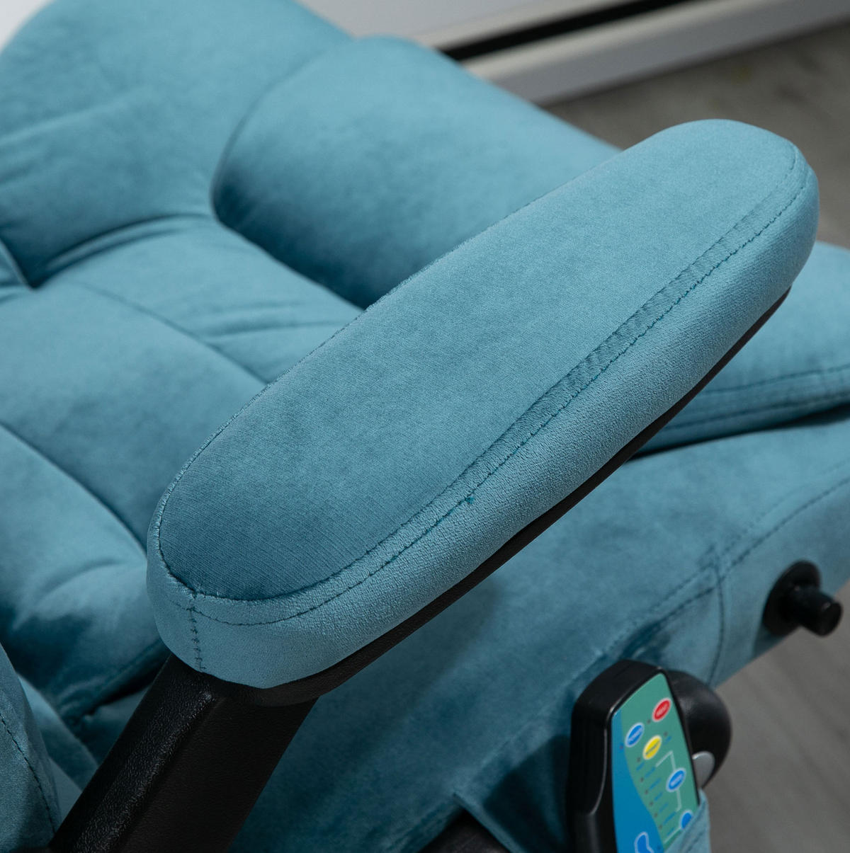 GAMINGSTUHL 68/72/110-120 cm, Massage- und Wärmefunktion, höhenverstellbar, blau - Blau, Kunststoff (72/120/68cm) - Redom