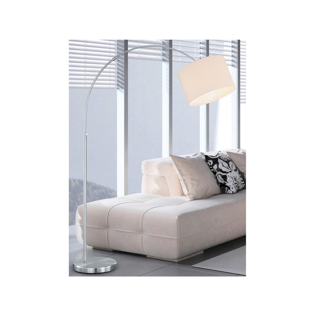 Thumbnail - meineWunschleuchte Led-Bogenlampe, Weiß, Metall, Rund,Rund, 30x215x107 cm, Lampen & Leuchten, Innenbeleuchtung, Stehlamp...