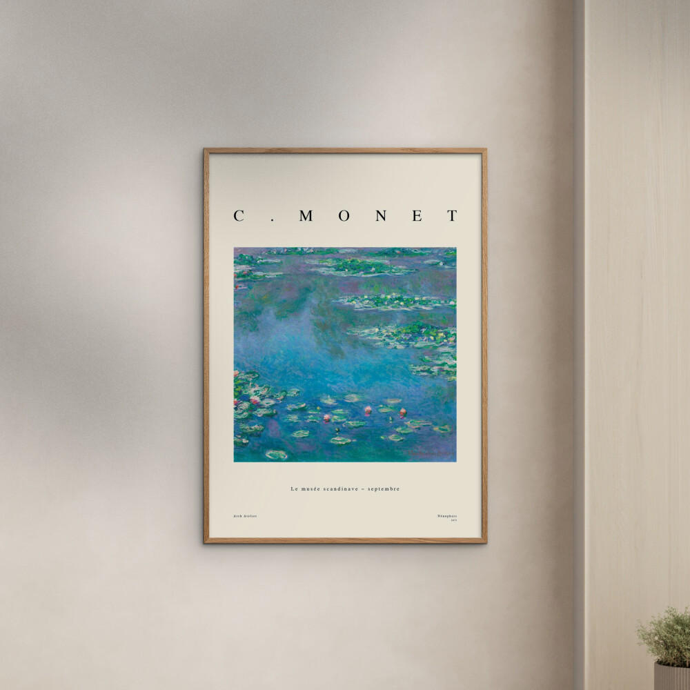 POSTER Arch Atelier - Claude Monet — Nénuphars - Blau, Papier (70/100/0.1cm) - Poster&Frame