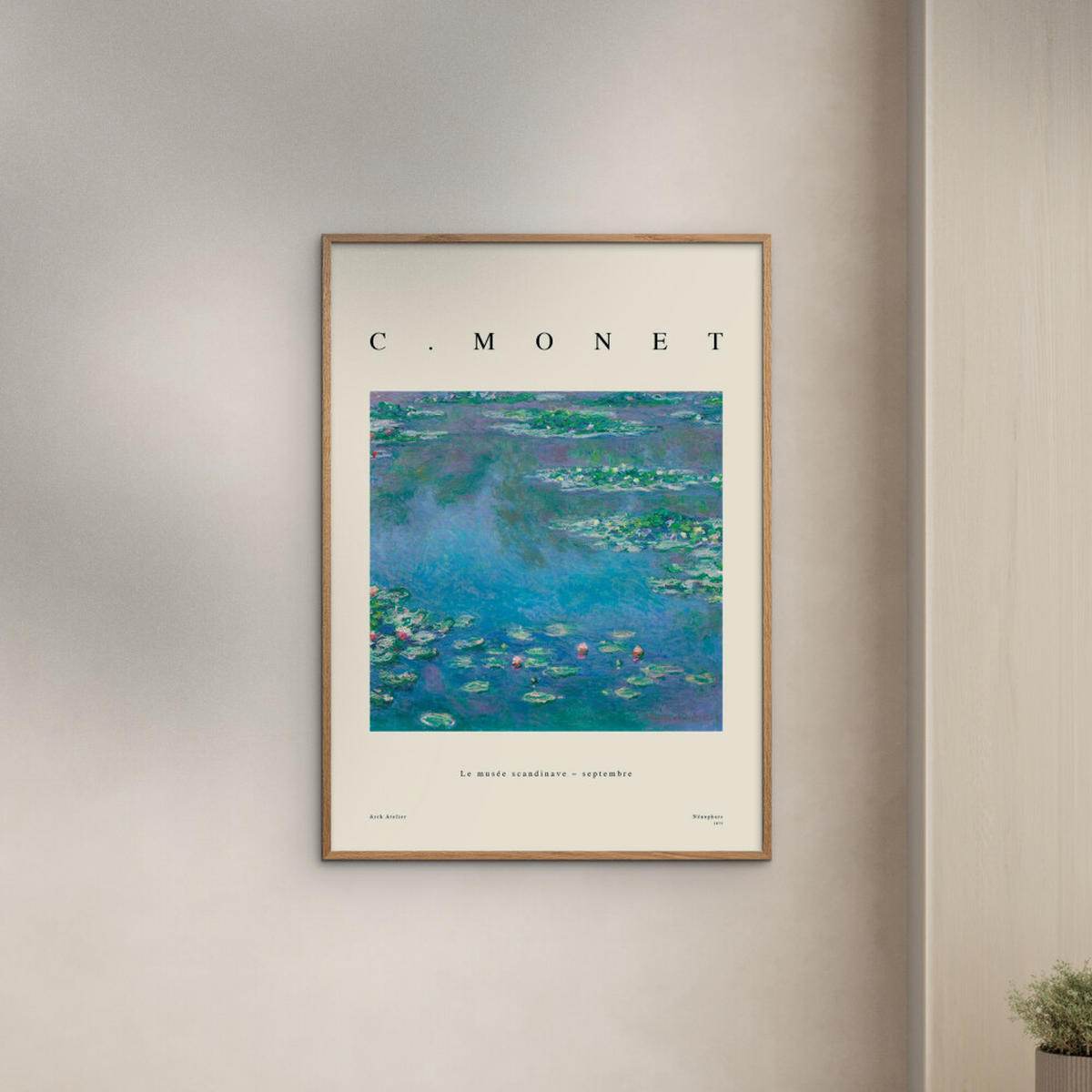 POSTER Arch Atelier - Claude Monet — Nénuphars - Blau, Papier (70/100/0.1cm) - Poster&Frame