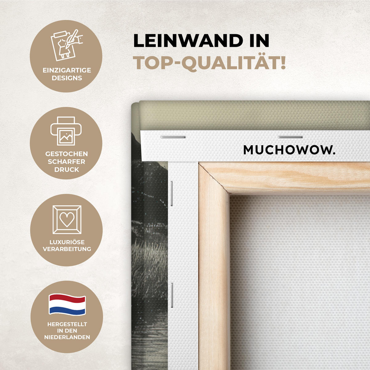 LEINWANDBILD Frau - Katze - Blumen - Tasse - Retro Wandbild Wohnzimmer 60x80 cm - Magenta, Textil (60/80cm) - MuchoWow