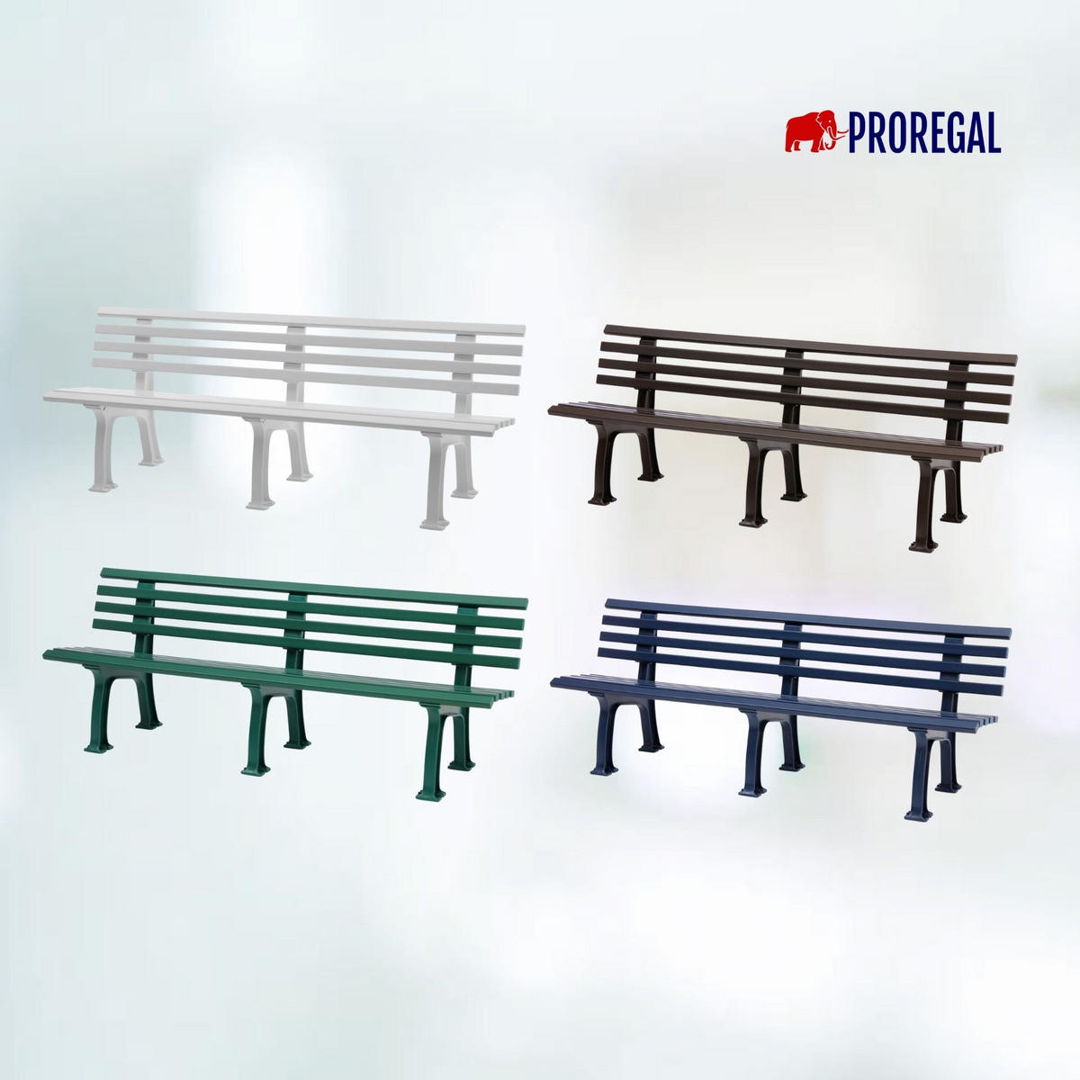 GARTENBANK Antigua 4 Sitzer Braun 74 x 200 x 54 cm Witterungskunststoff & UV Beständiger Kunststoff - Braun, Kunststoff (200/74/54cm) - PROREGAL