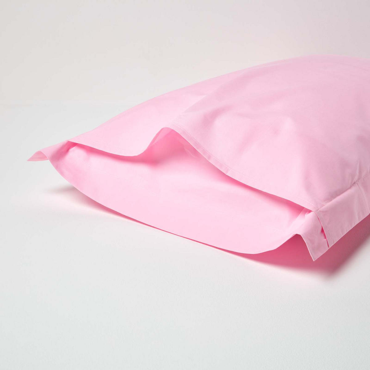 KISSENBEZUG Perkal mit Stehsaum, Fadendichte 200 - Rosa, Textil (48/74cm) - Homescapes