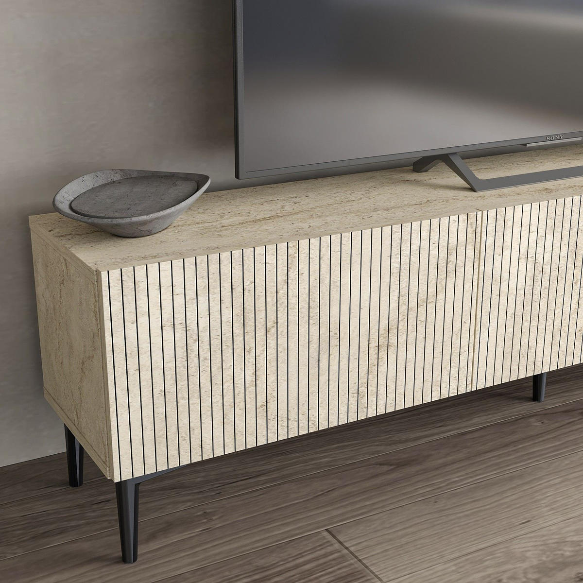 TV-MÖBEL oscar beige - Beige, Holz (31/45/180cm) - Habitat Garten