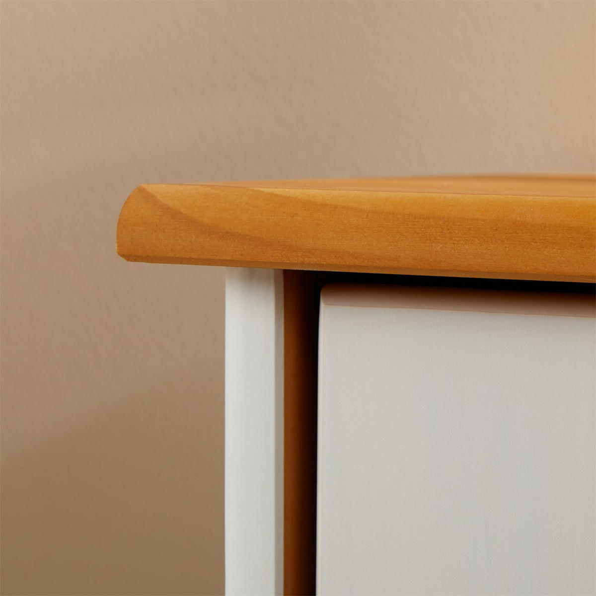 KOMMODE RONDO - Weiß/Braun, Holz (79/74/35cm) - IDIMEX