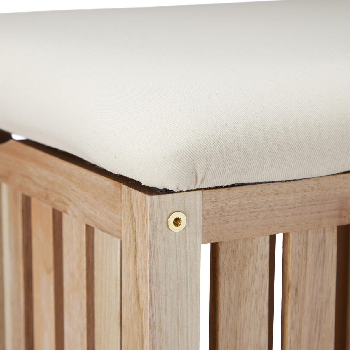 KOŠ za perilo - svetlo rjava, tekstil/leseni material (41/51/41cm) - Relaxdays