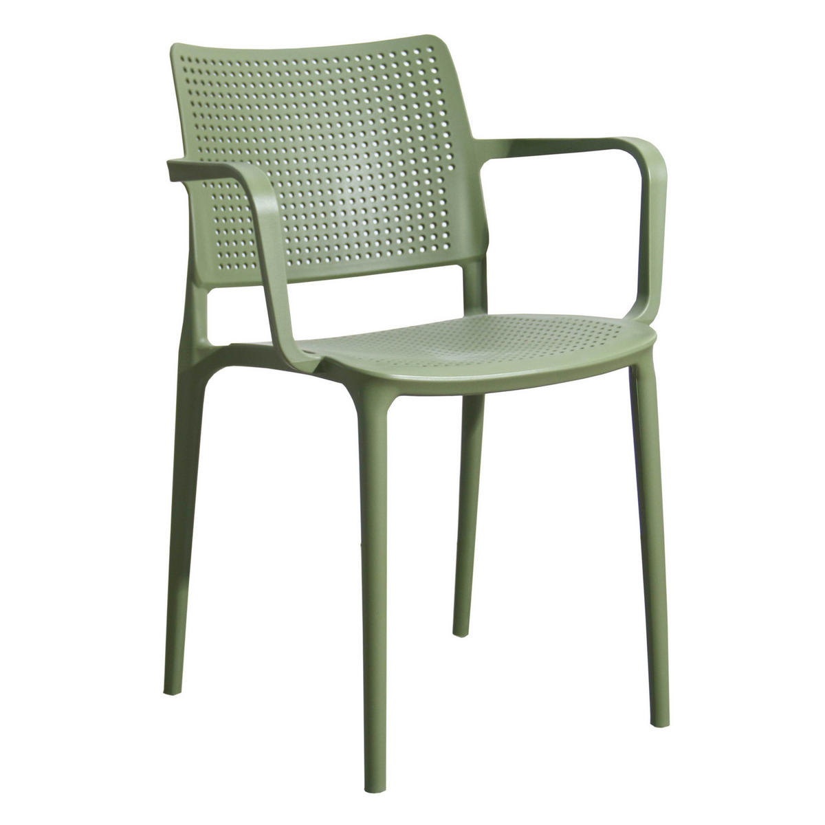 GARTENSTÜHLE 4-tlg., Kaktusgrün - Olivgrün, Textil (42/80/55cm) - Oviala