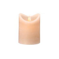LED-KERZE Ø7,5x10 cm, Beige - Beige, Naturmaterialien (7.5/7.5/10cm) - dasmöbelwerk