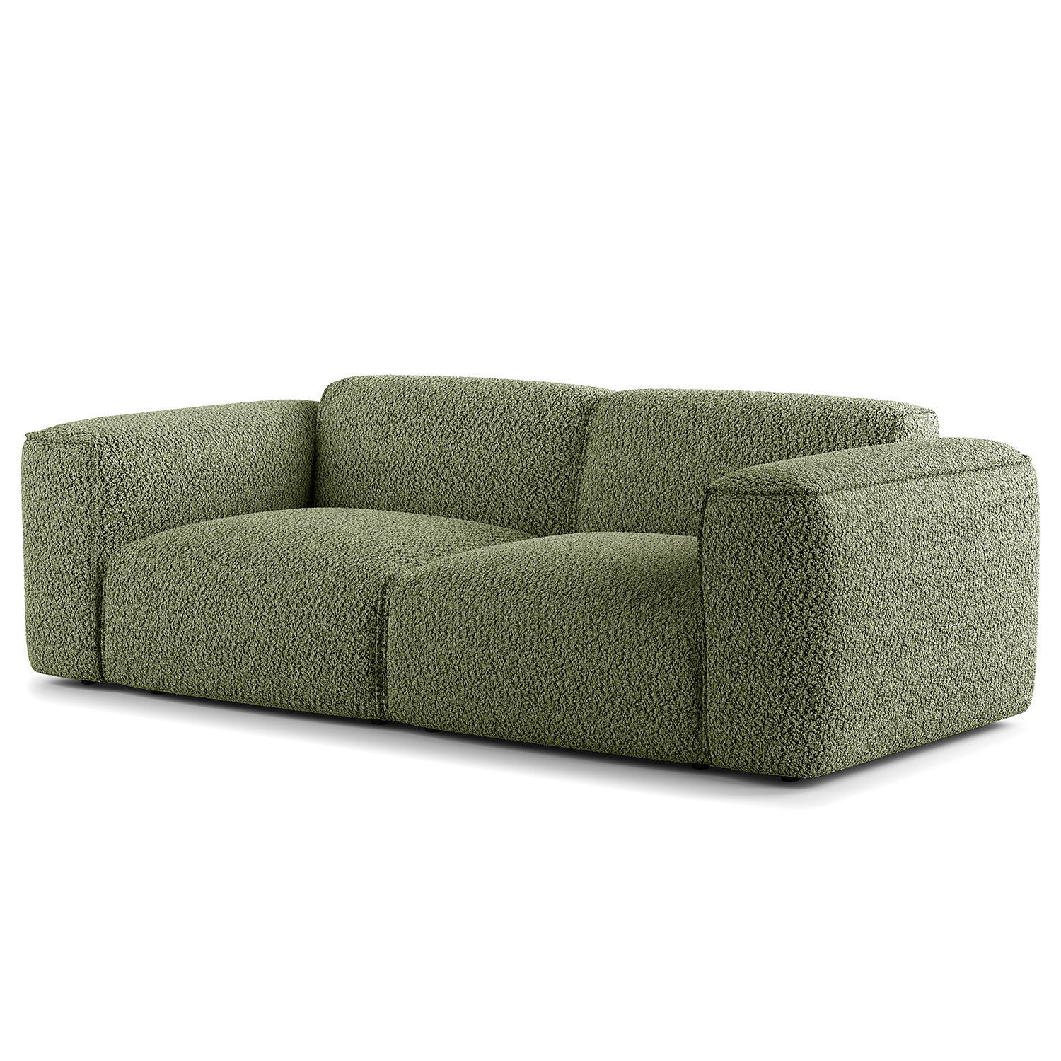 2-SITZER SOFA - Schwarz/Grün, Kunststoff/Textil (220/71/102cm) - home24