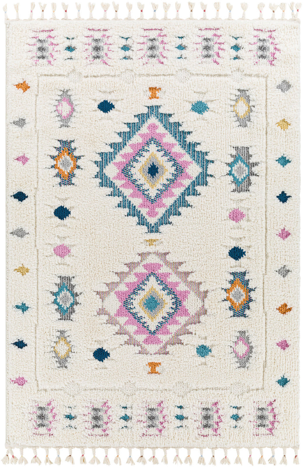 HOCHFLORTEPPICH 160/213 cm Mehrfarbig - Pink/Multicolor, Naturmaterialien/Textil (160/213cm) - LIVABLISS