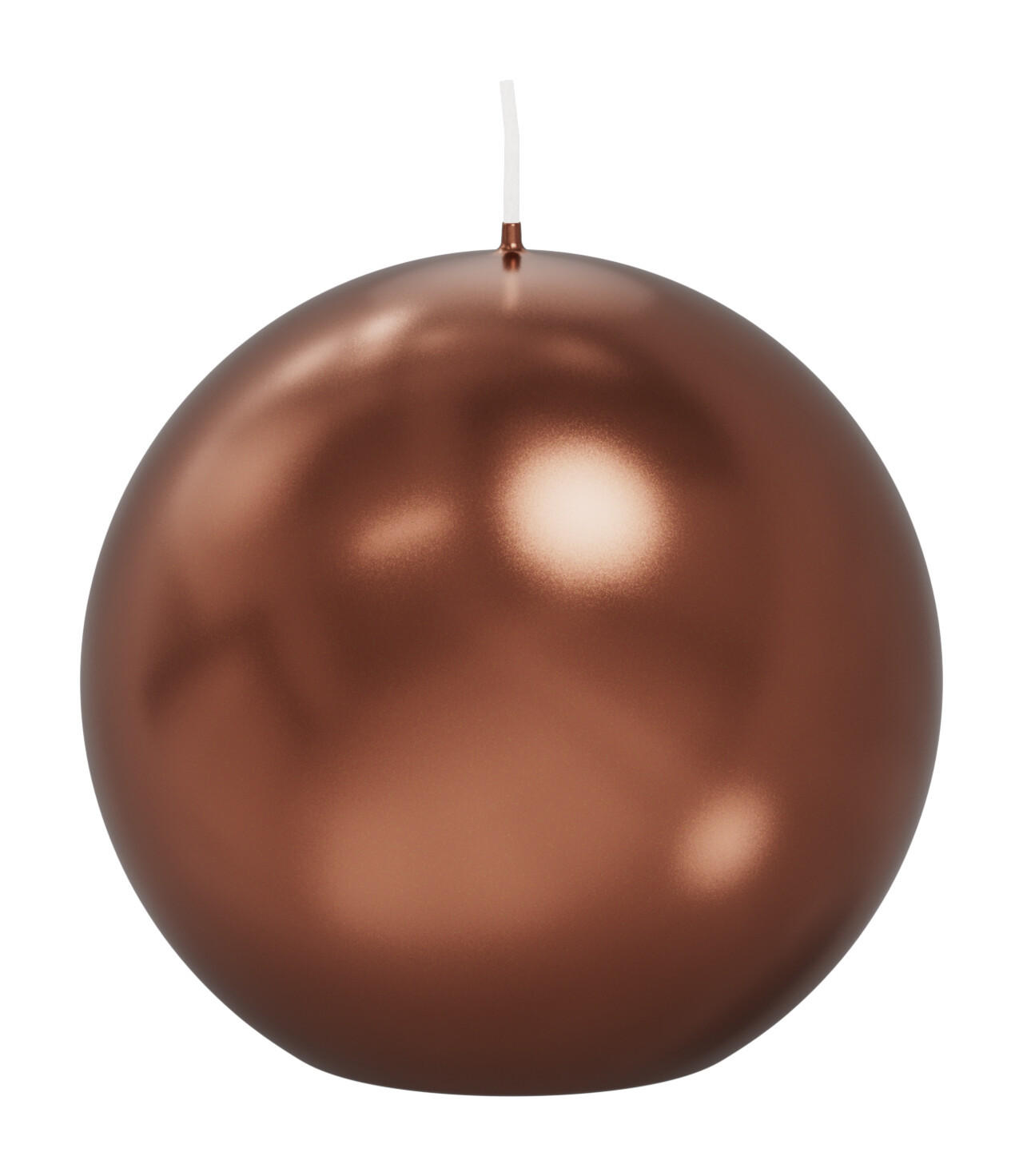 KUGELKERZEN Kupfer Ø 100 mm, 6 Stück - Kupferfarben, Paraffin (10/10/10cm) - Wiedemann Kerzen
